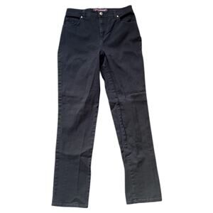 Gloria Vanderbilt Jeans - Black Denim Straight Leg - 8